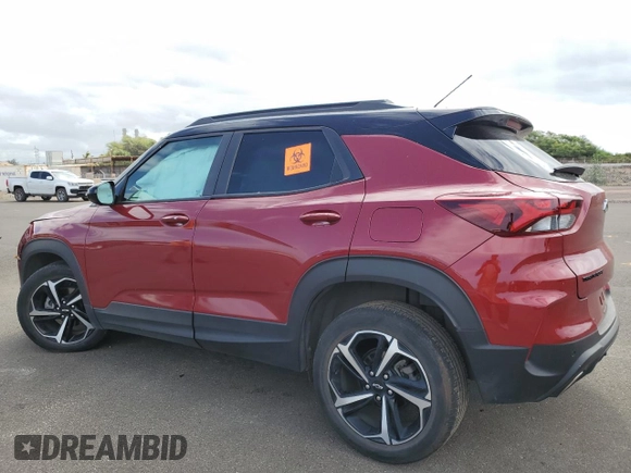 2021 Chevrolet TrailBlazer RS with VIN KL79MTSL2MB116764, listed as a Copart auction lot 62769104 with 30,183 mi miles and Salvage Title. Bid and sale history available at DreamBid. Image 2.