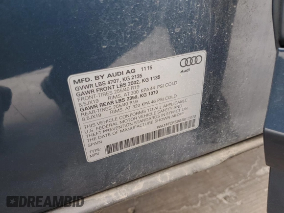 2016 Audi Q3 Prestige with VIN WA1FFCFS9GR012070, listed as a Copart auction lot 78445204 with 89,395 mi miles and Clean title. Bid and sale history available at DreamBid. Image 13.