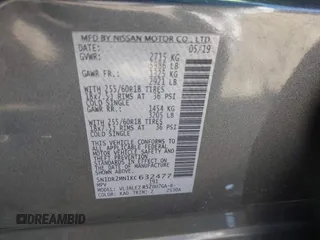 2019 Nissan Pathfinder SL with VIN 5N1DR2MN1KC632477, listed as a IAAI auction lot 41380902 with 81,849 mi miles and . Bid and sale history available at DreamBid. Image 9.