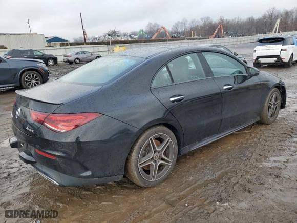 2022 Mercedes-Benz CLA with VIN W1K5J4HB6NN321119, listed as a Copart auction lot 84884294 with 22,586 mi miles and Salvage Title. Bid and sale history available at carsss.com. Image 3.