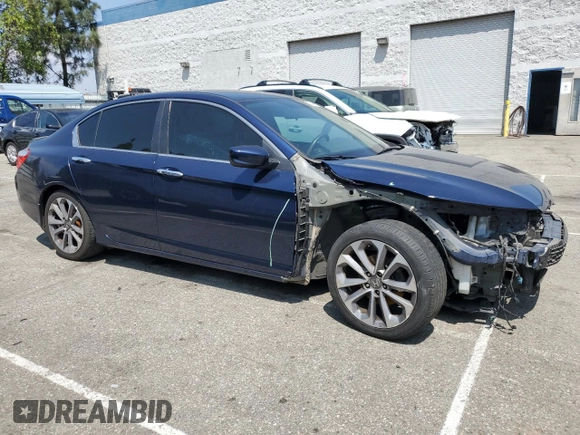 2015 Honda Accord Sport with VIN 1HGCR2F52FA105614, listed as a Copart auction lot 55480615 with 122,271 mi miles and Salvage Title. Bid and sale history available at DreamBid. Image 4.