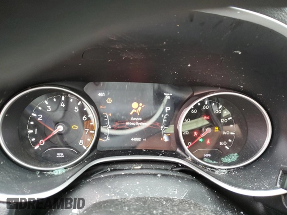 2019 Jeep Compass Sport with VIN 3C4NJDAB6KT827629, listed as a Copart auction lot 52756685 with 44,882 mi miles and Salvage title. Bid and sale history available at DreamBid. Image 9.