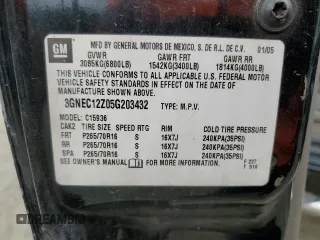 2005 Chevrolet Avalanche LS z VIN 3GNEC12Z05G203432, wystawiony jako Copart lot #49832705 z przebiegiem 235 449 mil mil oraz Szkoda całkowita • Salvage title. Historia ofert i sprzedaży dostępna na DreamBid. Obrazek 12.