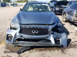 2016 Infiniti Q50 Red Sport 400 with VIN JN1FV7AR2GM451406, listed as a Copart auction lot 72990594 with Not Provided miles and Salvage Title. Bid and sale history available at DreamBid. Image 5.