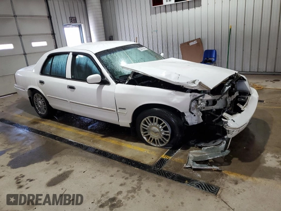 2009 Mercury Grand Marquis LS with VIN 2MEHM75VX9X618590, listed as a Copart auction lot 53475205 with 110,097 mi miles and Salvage Title. Bid and sale history available at carsss.com. Image 4.