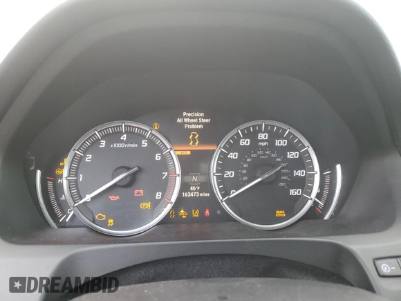 2015 Acura TLX V6 Advance with VIN 19UUB2F78FA008105, listed as a Copart auction lot 48707075 with 163,473 mi miles and Clean Title. Bid and sale history available at carsss.com. Image 9.