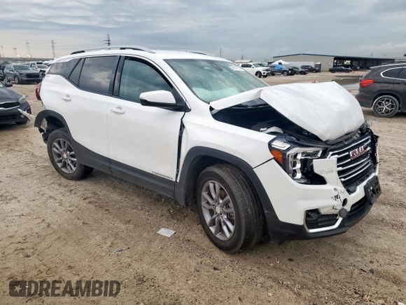 2023 GMC Terrain SLT with VIN 3GKALPEG2PL141633, listed as a Copart auction lot 58691765 with 68,144 mi miles and Salvage title. Bid and sale history available at DreamBid. Image 4.
