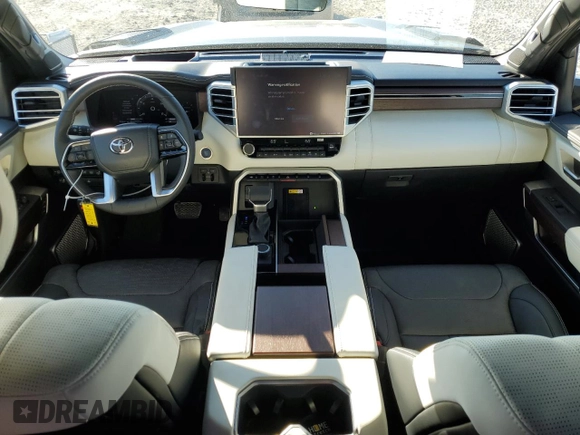 2023 Toyota Tundra Capstone Hybrid with VIN 5TFVC5DB1PX035587, listed as a Copart auction lot 87894665 with 3,056 mi miles and Salvage title. Bid and sale history available at DreamBid. Image 8.