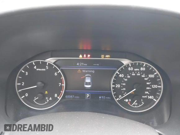 2019 Nissan Altima 2.5 SR with VIN 1N4BL4CV8KC135636, listed as a IAAI auction lot 41635760 with 60,087 mi miles. Bid and sale history available at carsss.com. Image 7.