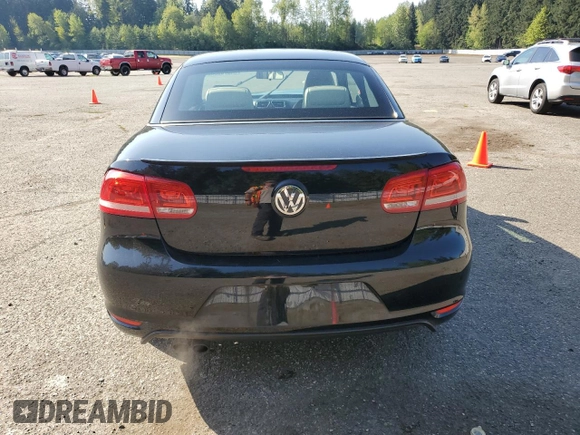 2012 Volkswagen Eos Komfort with VIN WVWBW7AH0CV001922, listed as a Copart auction lot 54378035 with 95,960 mi miles and Salvage Title. Bid and sale history available at DreamBid. Image 6.