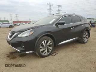 2019 Nissan Murano SL z VIN 5N1AZ2MS4KN153421, wystawiony jako Copart lot #52721285 z przebiegiem 53 861 mil mil oraz Szkoda całkowita • Salvage title. Historia ofert i sprzedaży dostępna na DreamBid. Obrazek 1.