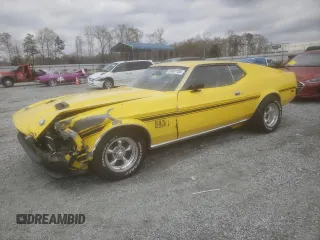 1972 Ford Mustang z VIN 2F02F158865, wystawiony jako Copart lot #50401105 z przebiegiem 5738 mil mil oraz Szkody całkowita. Historia ofert i sprzedaży dostępna na DreamBid. Obrazek 1.
