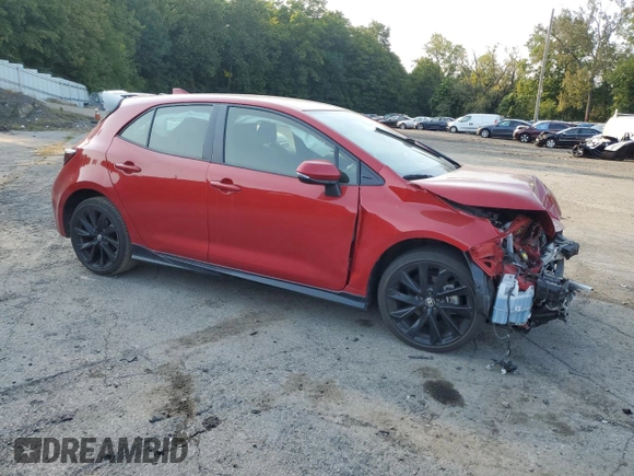 2021 Toyota Corolla Hatchback SE with VIN JTND4MBEXM3107708, listed as a Copart auction lot 71182694 with 0 mi miles and Salvage Title. Bid and sale history available at carsss.com. Image 4.