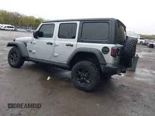 2022 Jeep Wrangler Unlimited Willys Sport with VIN 1C4HJXDM9NW272685, listed as a IAAI auction lot 41948921 with Not provided miles and . Bid and sale history available at DreamBid. Image 3.