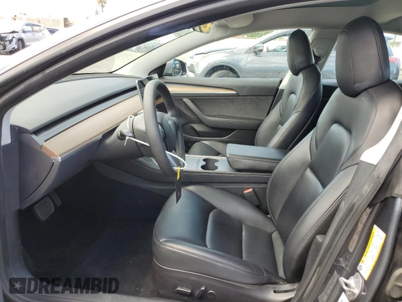 2022 Tesla Model 3 Long Range with VIN 5YJ3E1EB5NF271921, listed as a Copart auction lot 51012635 with 47,761 mi miles and Salvage Title. Bid and sale history available at carsss.com. Image 7.