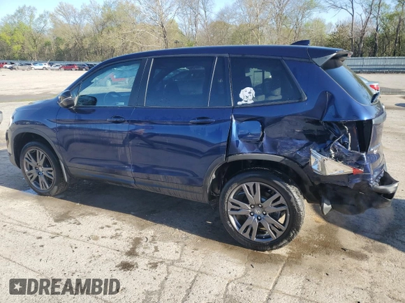 2021 Honda Passport EX-L with VIN 5FNYF8H57MB027798, listed as a Copart auction lot 54586735 with 28,658 mi miles and Salvage Title. Bid and sale history available at DreamBid. Image 2.