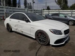 2016 Mercedes-Benz C 63 S AMG with VIN 55SWF8HB4GU116325, listed as a Copart auction lot 44614595 with 89,022 mi miles and Salvage title. Bid and sale history available at DreamBid. Image 4.