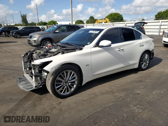 2020 Infiniti Q50 Sport z VIN JN1EV7AP7LM201180, wystawiony jako Copart lot #57752565 z przebiegiem 69 094 mil mil oraz Nie do naprawy • Non repairable. Historia ofert i sprzedaży dostępna na DreamBid. Obrazek 1.