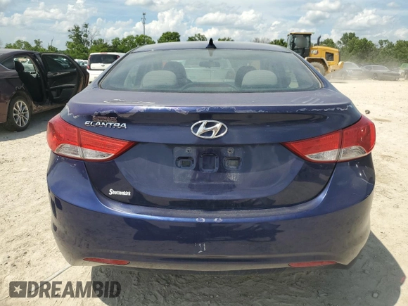 2013 Hyundai Elantra GLS with VIN 5NPDH4AE9DH281672, listed as a Copart auction lot 61760935 with 74,730 mi miles and Salvage title. Bid and sale history available at DreamBid. Image 6.