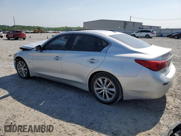 2015 Infiniti Q50 with VIN JN1BV7AR1FM391129, listed as a Copart auction lot 55142665 with 200,444 mi miles and Salvage title. Bid and sale history available at DreamBid. Image 2.