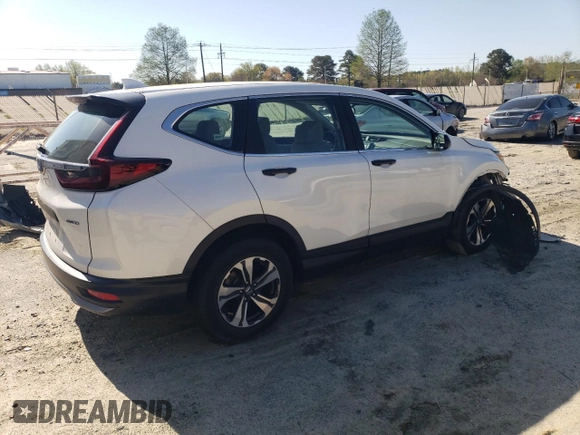 2020 Honda CR-V LX with VIN 5J6RW2H23LL017833, listed as a Copart auction lot 53199655 with 0 mi miles and Salvage Title. Bid and sale history available at carsss.com. Image 3.