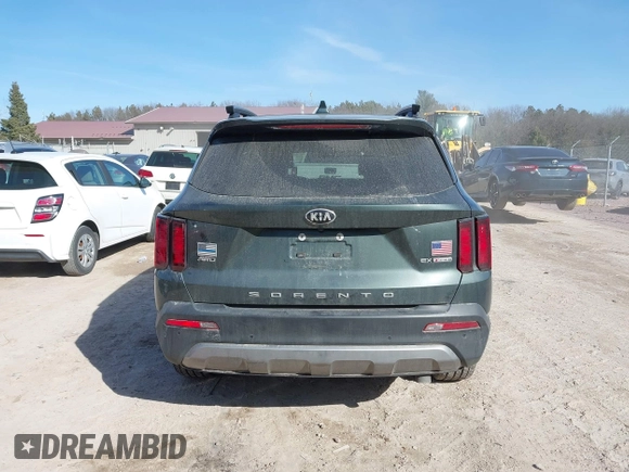 2021 Kia Sorento EX with VIN 5XYRHDLF2MG068257, listed as a IAAI auction lot 41755974 with 77,829 mi miles. Bid and sale history available at carsss.com. Image 16.