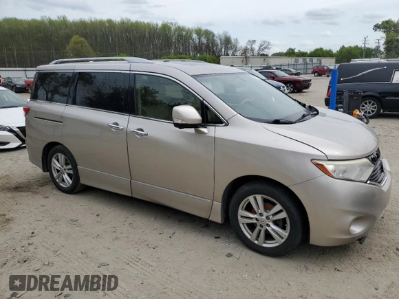 2013 Nissan Quest LE with VIN JN8AE2KP8D9069181, listed as a Copart auction lot 51797575 with 150,095 mi miles and Salvage Title. Bid and sale history available at carsss.com. Image 4.