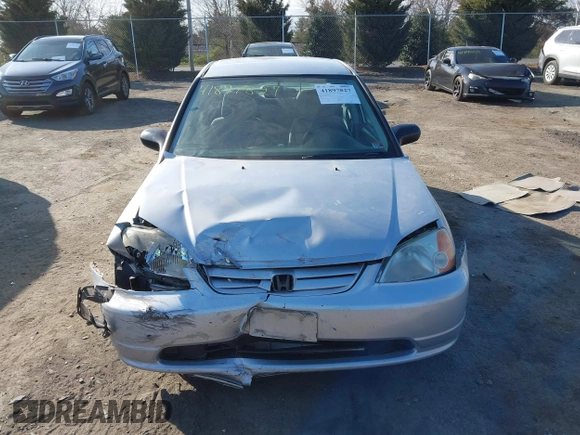 2001 Honda Civic LX with VIN 1HGES16541L057120, listed as a IAAI auction lot 41897827 with 160,715 mi miles. Bid and sale history available at carsss.com. Image 12.