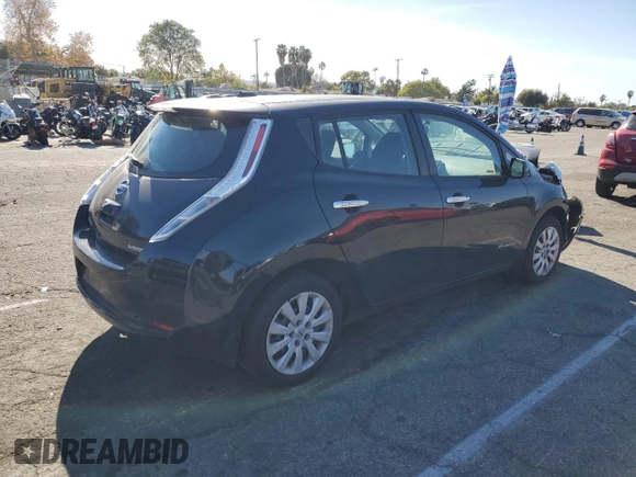 2015 Nissan LEAF SV with VIN 1N4AZ0CPXFC334701, listed as a Copart auction lot 41780655 with 66,335 mi miles and Salvage Title. Bid and sale history available at carsss.com. Image 3.