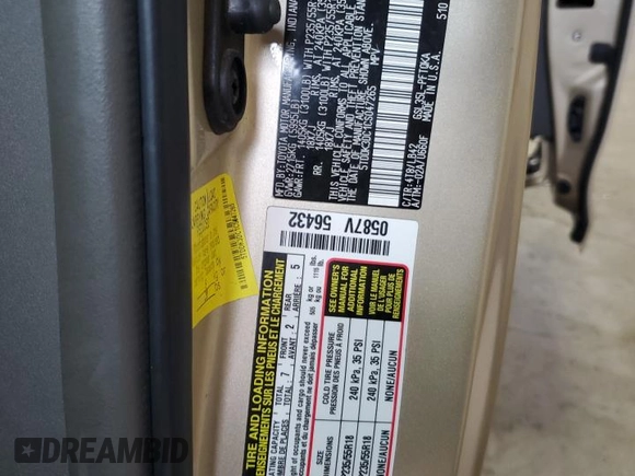 2012 Toyota Sienna XLE with VIN 5TDDK3DC1CS047265, listed as a Copart auction lot 58500275 with 203,548 mi miles and Salvage title. Bid and sale history available at DreamBid. Image 13.