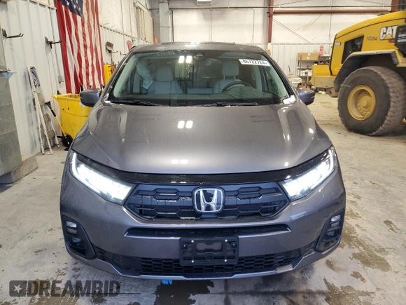 2025 Honda Odyssey EX-L with VIN 5FNRL6H62SB014447, listed as a Copart auction lot 86722724 with 1,327 mi miles and Salvage Title. Bid and sale history available at carsss.com. Image 5.