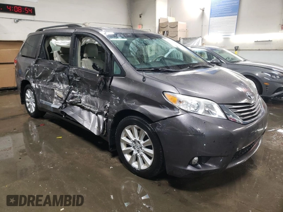 2014 Toyota Sienna Ltd with VIN 5TDDK3DC4ES075273, listed as a Copart auction lot 45378035 with 202,368 mi miles and Salvage Title. Bid and sale history available at carsss.com. Image 4.