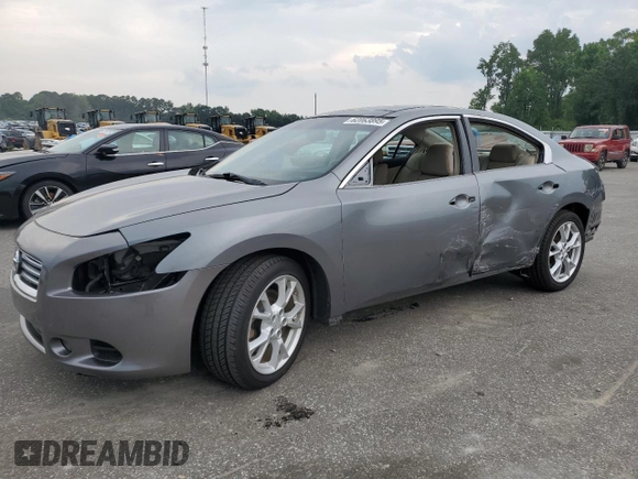 2014 Nissan Maxima S with VIN 1N4AA5AP5EC491610, listed as a Copart auction lot 62063895 with 80,812 mi miles and Salvage title. Bid and sale history available at DreamBid. Image 1.