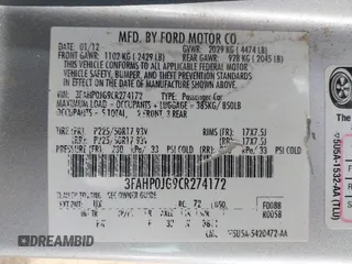 2012 Ford Fusion SEL with VIN 3FAHP0JG9CR274172, listed as a IAAI auction lot 42289762 with 153,344 mi miles and . Bid and sale history available at DreamBid. Image 9.