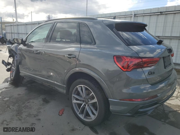 2022 Audi Q3 S line Premium Plus with VIN WA1EECF3XN1045971, listed as a Copart auction lot 50026375 with 28,412 mi miles and Salvage Title. Bid and sale history available at carsss.com. Image 2.