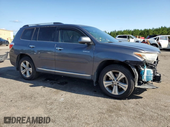 2012 Toyota Highlander Limited with VIN 5TDDK3EH5CS144463, listed as a Copart auction lot 59112575 with 144,513 mi miles and Salvage title. Bid and sale history available at DreamBid. Image 4.