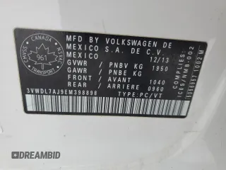2014 Volkswagen Jetta Comfortline z VIN 3VWDL7AJ9EM398898, wystawiony jako Copart lot #86367554 z przebiegiem Nie podano mil oraz Czysty tytuł • Clean title. Historia ofert i sprzedaży dostępna na DreamBid. Obrazek 12.