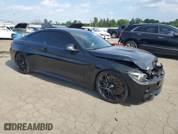 2018 BMW M4 with VIN WBS4Y9C57JAG66687, listed as a Copart auction lot 59283414 with 86,029 mi miles and Salvage Title. Bid and sale history available at carsss.com. Image 4.