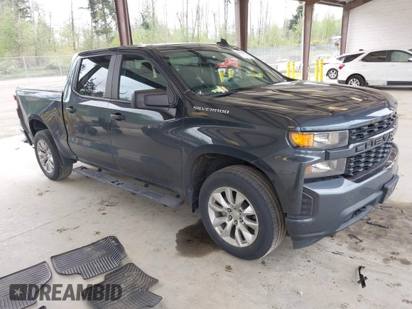 2021 Chevrolet Silverado 1500 Custom with VIN 3GCPYBEK4MG162700, listed as a IAAI auction lot 42079017 with 56,151 mi miles and . Bid and sale history available at DreamBid. Image 1.