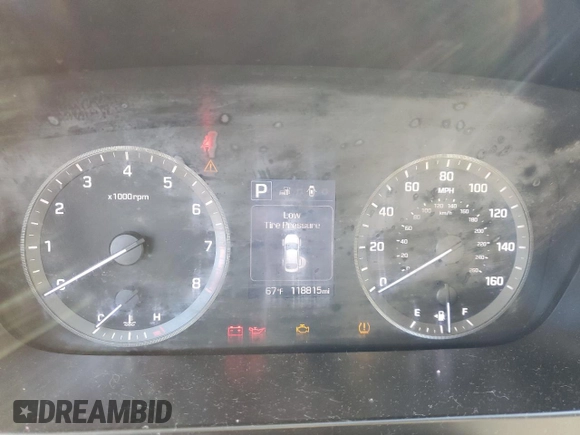 2017 Hyundai Sonata 2.4L with VIN 5NPE24AFXHH549407, listed as a Copart auction lot 49400835 with 118,815 mi miles and Salvage Title. Bid and sale history available at DreamBid. Image 9.