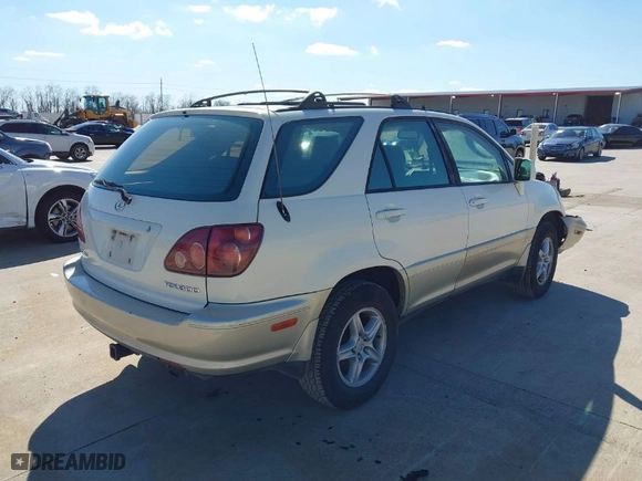 1999 Lexus RX 300 Luxury SUV with VIN JT6GF10U2X0021259, listed as a IAAI auction lot 41646612 with NaN miles. Bid and sale history available at carsss.com. Image 4.