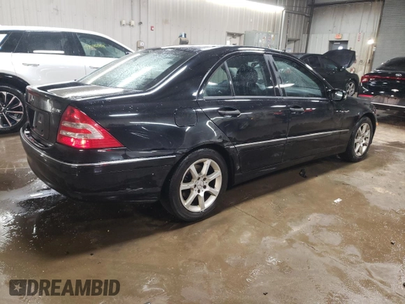 2005 Mercedes-Benz C 240 with VIN WDBRF81J85F591192, listed as a Copart auction lot 47052025 with 143,191 mi miles and Salvage Title. Bid and sale history available at DreamBid. Image 3.