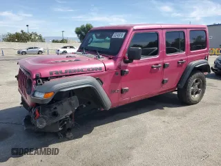 2021 Jeep Wrangler Unlimited Rubicon z VIN 1C4JJXFG2MW854005, wystawiony jako Copart lot #52245075 z przebiegiem 41 093 mil mil oraz Szkoda całkowita • Salvage title. Historia ofert i sprzedaży dostępna na DreamBid. Obrazek 1.