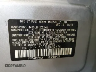 2017 Subaru Forester with VIN JF2SJABC1HH494774, listed as a Copart auction lot 60594175 with 161,297 mi miles and Salvage title. Bid and sale history available at DreamBid. Image 13.