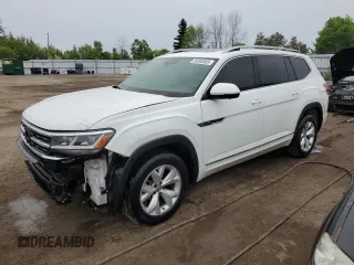 2021 Volkswagen Atlas SEL Premium R-Line with VIN 1V2FR2CA5MC510637, listed as a Copart auction lot 58303585 with 41,370 mi miles and Salvage title. Bid and sale history available at DreamBid. Image 1.