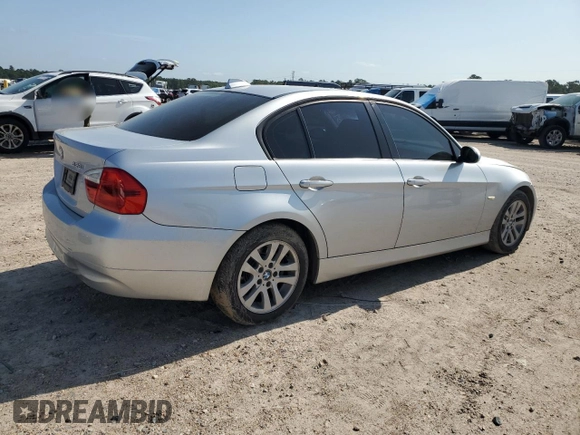 2007 BMW 3 Series 328i with VIN WBAVC535X7FZ71416, listed as a Copart auction lot 56311595 with 163,570 mi miles and Salvage title. Bid and sale history available at DreamBid. Image 3.