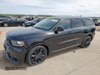 2019 Dodge Durango GT Plus with VIN 1C4RDHDG6KC674057, listed as a Copart auction lot 47950565 with 185,986 mi miles and Salvage Title. Bid and sale history available at carsss.com. Image 1.