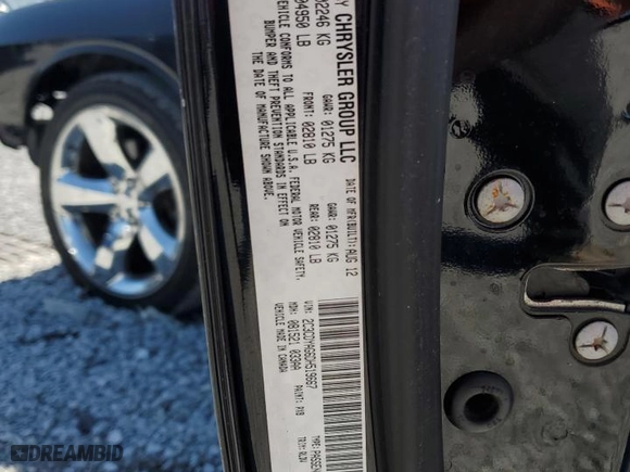 2013 Dodge Challenger SXT with VIN 2C3CDYAG6DH519667, listed as a Copart auction lot 50507765 with 187,094 mi miles and Salvage Title. Bid and sale history available at carsss.com. Image 13.