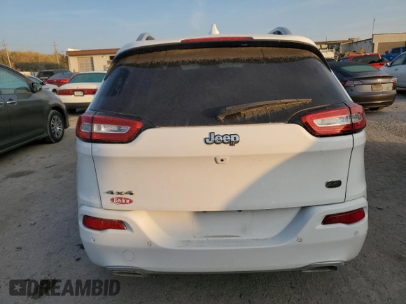 2018 Jeep Cherokee Overland with VIN 1C4PJMJX0JD593786, listed as a Copart auction lot 75319844 with 69,761 mi miles and Salvage Title. Bid and sale history available at carsss.com. Image 6.