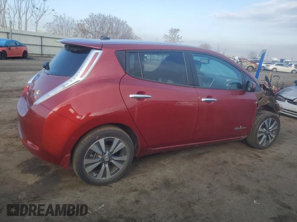 2015 Nissan LEAF SV with VIN 1N4AZ0CP3FC325967, listed as a Copart auction lot 70502122 with 30,502 mi miles. Bid and sale history available at carsss.com. Image 3.